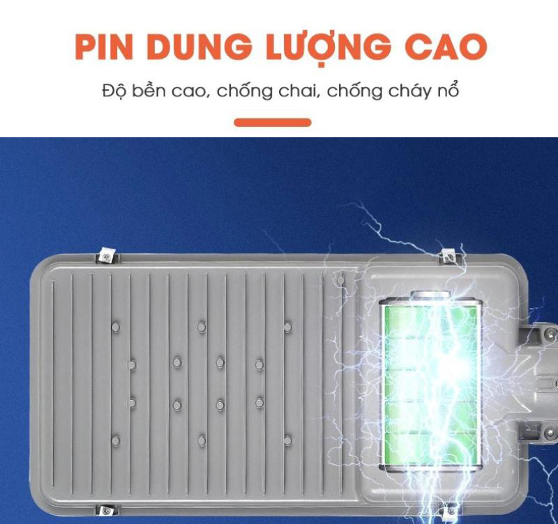 Đèn Đường Năng Lượng Mặt Trời Bàn Chải 200W, Tấm Pin Rời, IP67