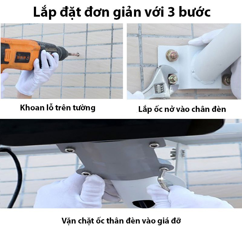 Đèn Đường Năng Lượng Mặt Trời Bàn Chải 300W, Tấm Pin Rời, IP67