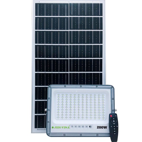Đèn Pha 200W Năng Lượng Mặt Trời JIDI-VINA Led 5054 Siêu Sáng Góc Rộng JD 7200VN MONO