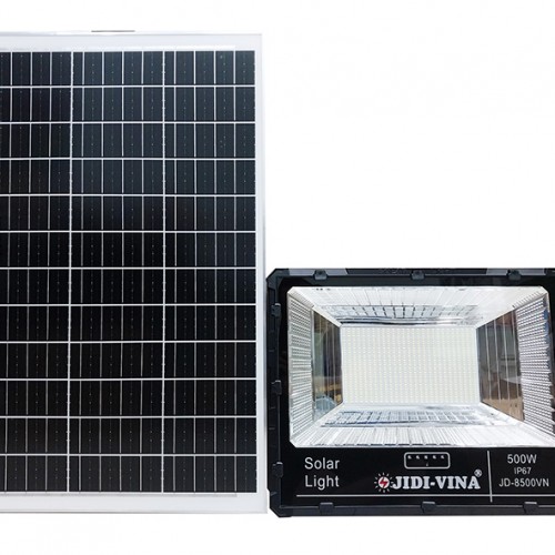 Đèn 500W Năng Lượng Mặt Trời JD-8500VN Tấm Pin Mono JIDI-VINA
