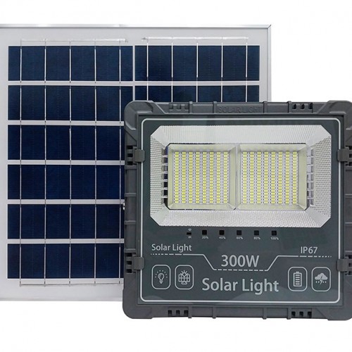 Đèn Pha 300W Năng Lượng Mặt Trời 2 Ô Led Giá Rẻ