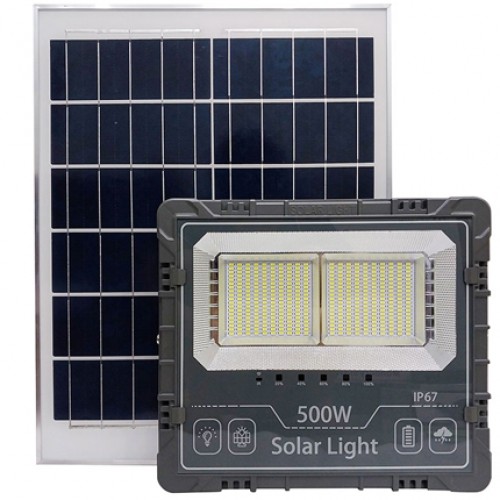 Đèn Pha 500W Năng Lượng Mặt Trời 2 ô Giá Rẻ