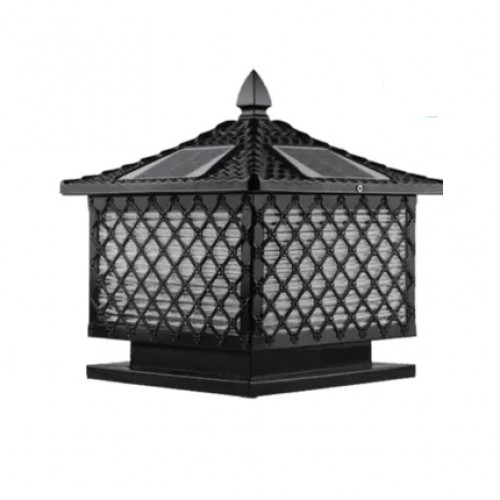 Đèn Trụ Cổng 300x300 Năng Lượng Mặt Trời Màu Đen TT-309B